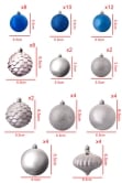 The 288pc Blue & Silver Full Heavy Coverage Bauble Set (9ft trees)