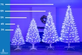 The White Blue Ripple Effect Fibre Optic Tree (4ft to 7ft)