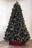 The 7ft Pre-lit Black Iridescence Pine Tree with Warm White Lights