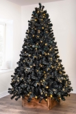 The 5ft Pre-lit Black Iridescence Pine Tree with Warm White Lights