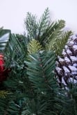 180cm Decorated Mixed Pine Garland with Red Baubles