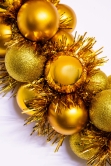 33cm Gold Shatterproof Bauble Wreath