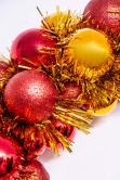 56cm Red & Gold Shatterproof Bauble Wreath