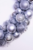 33cm Silver Shatterproof Bauble Wreath