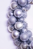 56cm Silver Shatterproof Bauble Wreath