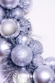 56cm Silver Shatterproof Bauble Wreath