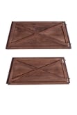 Natural Brown Large Wooden Trapezoid Christmas Tree Skirt