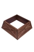 Natural Brown Large Wooden Trapezoid Christmas Tree Skirt