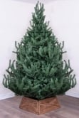 Natural Brown Large Wooden Trapezoid Christmas Tree Skirt