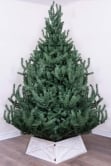 Brushed White Gold Large Wooden Trapezoid Christmas Tree Skirt