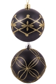 Hand Painted Shatterproof Bauble Design 4 (12 Pack)