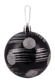 10cm Hand Painted Shatterproof Bauble Design 6 (9 Pack)