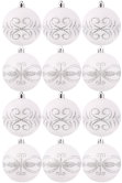 Hand Painted Shatterproof Bauble Design 7 (9-12 Pack)