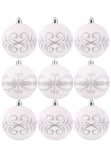 Hand Painted Shatterproof Bauble Design 7 (9-12 Pack)
