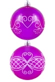 Hand Painted Shatterproof Bauble Design 1 (12 Pack)