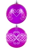 Hand Painted Shatterproof Bauble Design 1 (12 Pack)