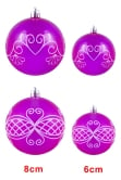 Hand Painted Shatterproof Bauble Design 1 (12 Pack)