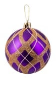 Hand Painted Shatterproof Bauble Design 10 (9-12 Pack)