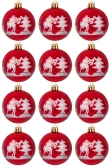 Hand Painted Shatterproof Bauble Design 11 (12 Pack)