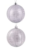 10cm Hand Painted Shatterproof Bauble Design 12 (9 Pack)