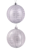 10cm Hand Painted Shatterproof Bauble Design 12 (9 Pack)