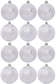 Hand Painted Shatterproof Bauble Design 14 (12 Pack)