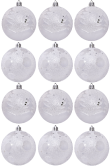 Hand Painted Shatterproof Bauble Design 14 (12 Pack)