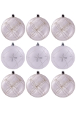 Hand Painted Shatterproof Bauble Design 16 (9-12 Pack)