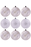 Hand Painted Shatterproof Bauble Design 16 (9-12 Pack)