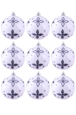 Hand Painted Shatterproof Bauble Design 19 (9-12 Pack)