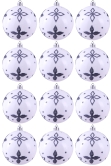 Hand Painted Shatterproof Bauble Design 19 (9-12 Pack)
