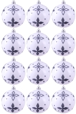 Hand Painted Shatterproof Bauble Design 19 (9-12 Pack)