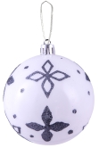 Hand Painted Shatterproof Bauble Design 19 (9-12 Pack)