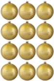 Hand Painted Shatterproof Bauble Design 21 (12 Pack)