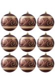 Hand Painted Shatterproof Bauble Design 25 (9-12 Pack)