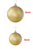 Hand Painted Shatterproof Bauble Design 23 (12 Pack)