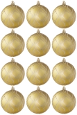 Hand Painted Shatterproof Bauble Design 23 (12 Pack)