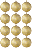 Hand Painted Shatterproof Bauble Design 23 (12 Pack)