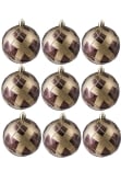 Hand Painted Shatterproof Bauble Design 27 (9-12 Pack)
