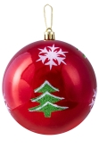 Hand Painted Shatterproof Bauble Design 28 (9-12 Pack)