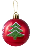 Hand Painted Shatterproof Bauble Design 28 (9-12 Pack)