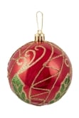 10cm Hand Painted Shatterproof Bauble Design 31 (9 Pack)