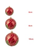 Hand Painted Shatterproof Bauble Design 31 (12 Pack)