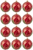 Hand Painted Shatterproof Bauble Design 31 (12 Pack)