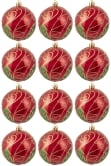 Hand Painted Shatterproof Bauble Design 31 (12 Pack)