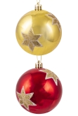 Hand Painted Shatterproof Bauble Design 32 (12 Pack)