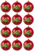 Hand Painted Shatterproof Bauble Design 33 (12 Pack)