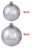 Hand Painted Shatterproof Bauble Design 38 (12 Pack)