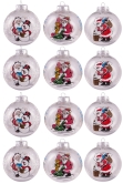 8cm Hand Painted Shatterproof Bauble Design 40 (12 pack)