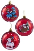 Hand Painted Shatterproof Bauble Design 41 (12 Pack)